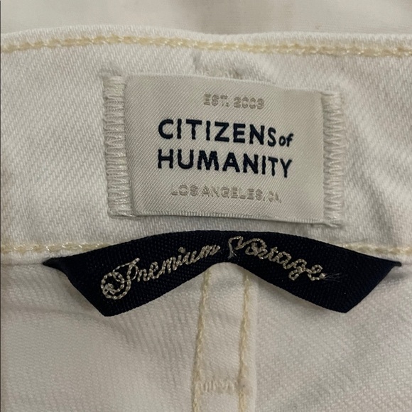 Citizens of Humanity White Florence High Rise Crop Denim Jeans Womens Size 29 - Picture 3 of 16
